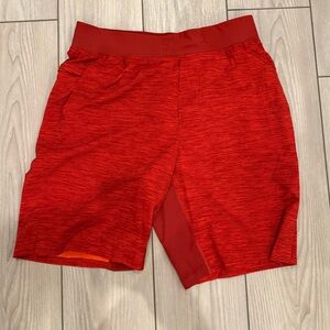 Lululemon T.H.E. Short *Linerless 9" Updated Heather Allover Solar Orange Magma